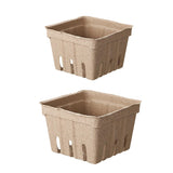 60PCS Biodegradable Pulp Fruit Boxes for Produce Storage