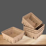 60PCS Biodegradable Pulp Fruit Boxes for Produce Storage