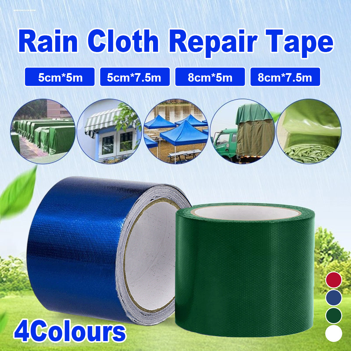 High Adhesive Tarpaulin Repair Tape Tent Awning Fix Patch Waterproof