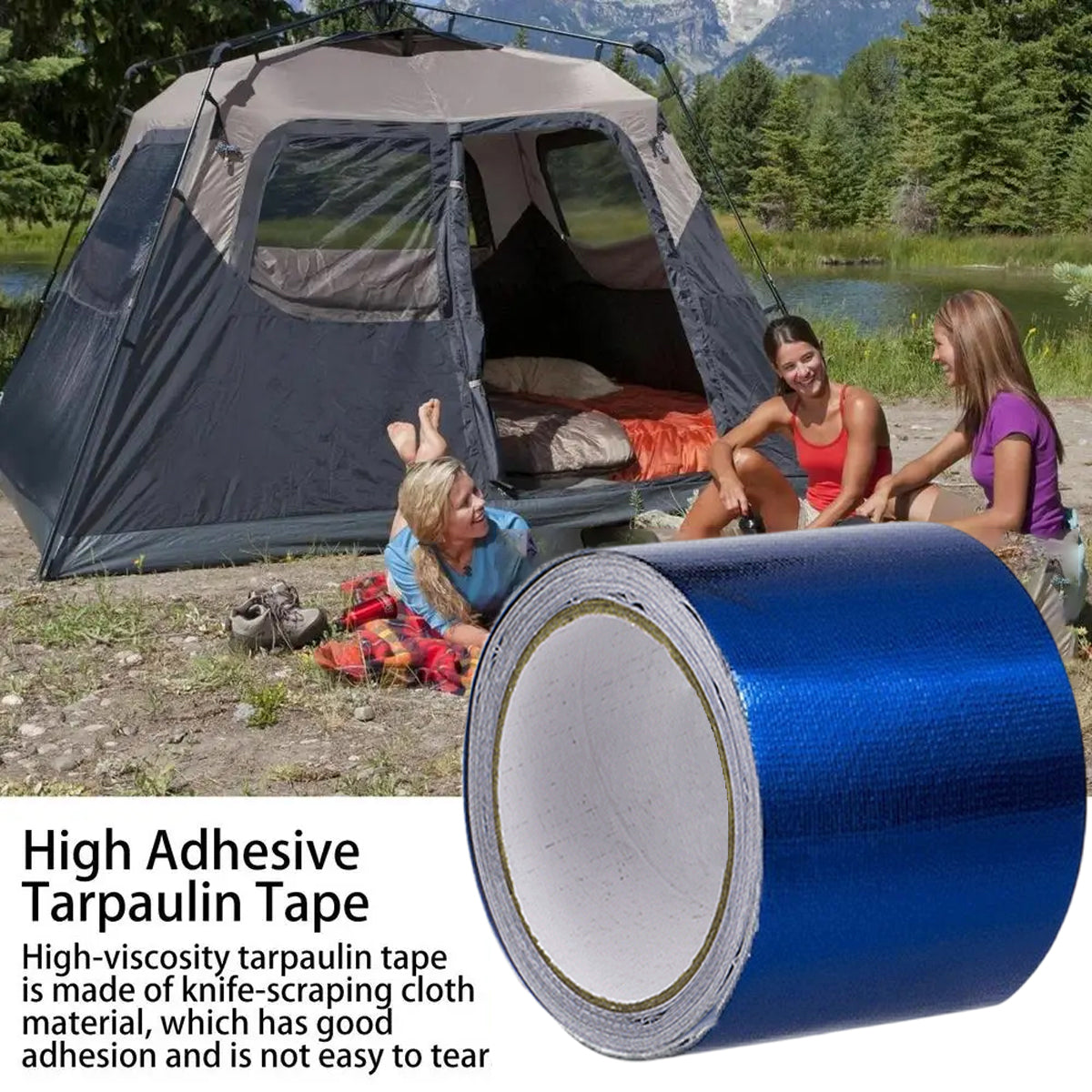 High Adhesive Tarpaulin Repair Tape Tent Awning Fix Patch Waterproof