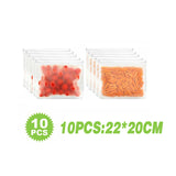 Food Storage Bags 10-40PCS PEVA Silicone Reusable Zip Lock