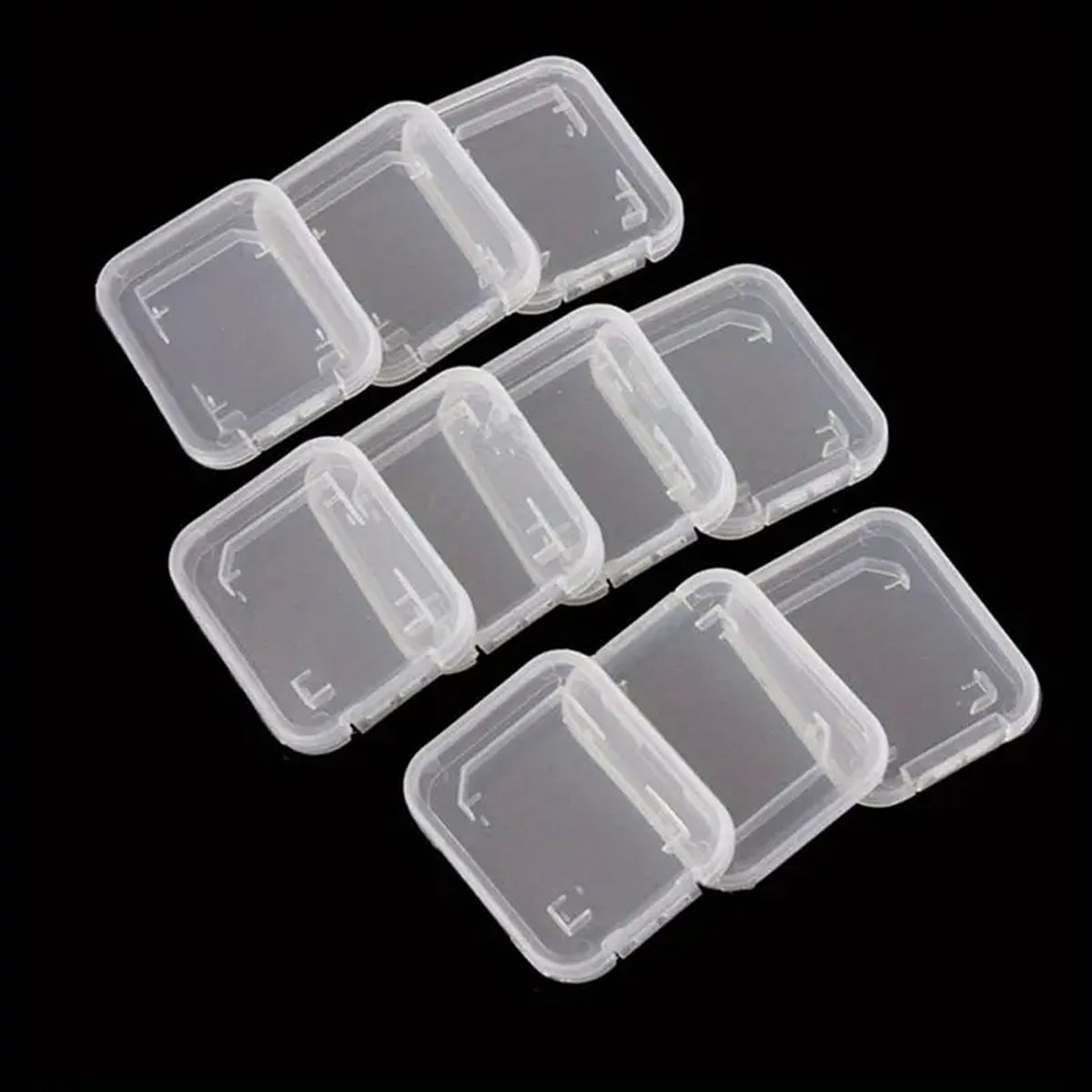 20 PCS Plastic SD Card Storage Case Dustproof Design for Memory Card Organizing