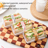 100PCS Clear Sandwich Bento Boxes Food Grade Meal Prep Storage Containers