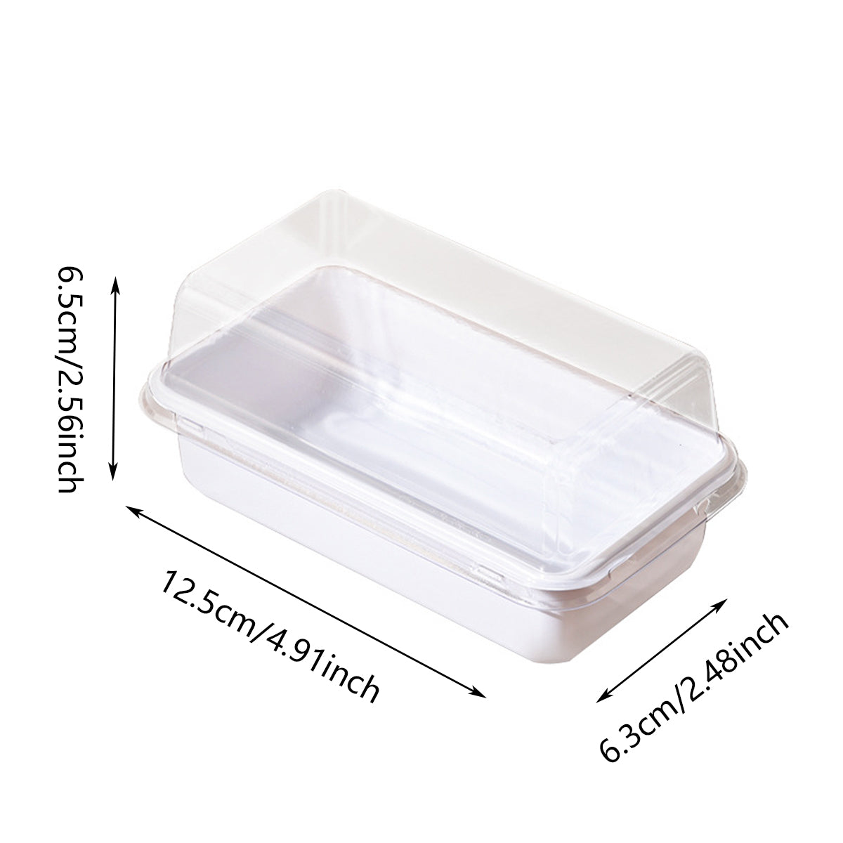 100PCS Clear Sandwich Bento Boxes Food Grade Meal Prep Storage Containers