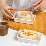 100PCS Clear Sandwich Bento Boxes Food Grade Meal Prep Storage Containers