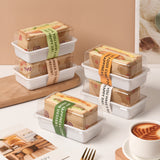 100PCS Clear Sandwich Bento Boxes Food Grade Meal Prep Storage Containers