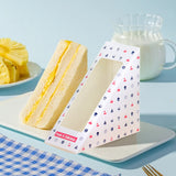 100PCS Transparent Window Sandwich Packaging Boxes Disposable Leakproof Food Safe