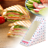 100PCS Transparent Window Sandwich Packaging Boxes Disposable Leakproof Food Safe