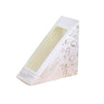 Thick white background with gold foil