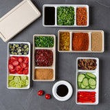 30PCS Disposable Pulp Three Compartment Dip Box for Sushi BBQ Condiment