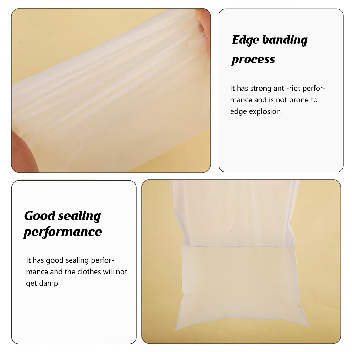 50pcs Frosted Transparent Drawstring Travel Storage Bags