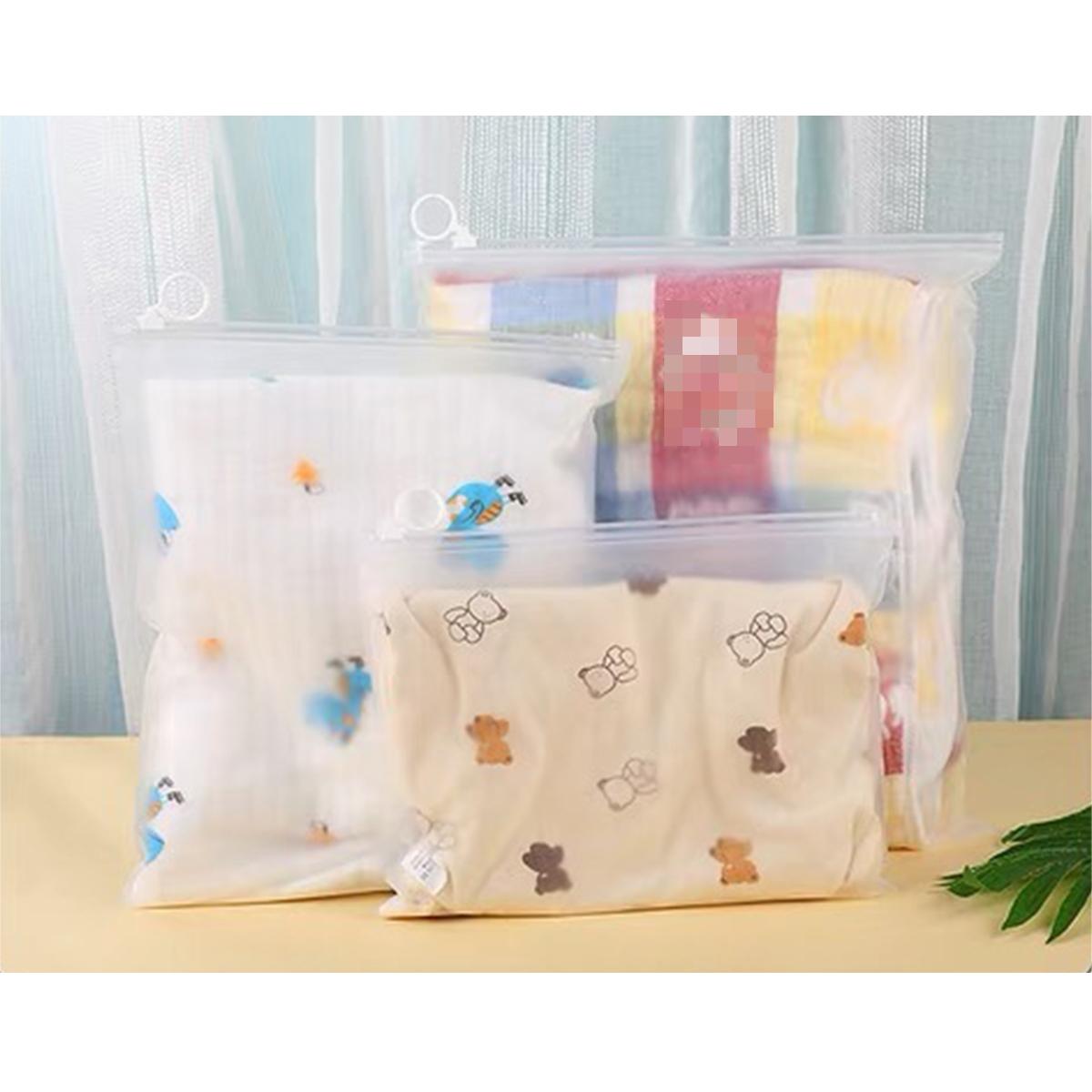 50pcs Frosted Transparent Drawstring Travel Storage Bags