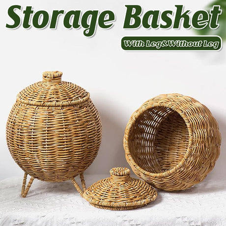 Hand Woven Basket Storage Container 2Styles