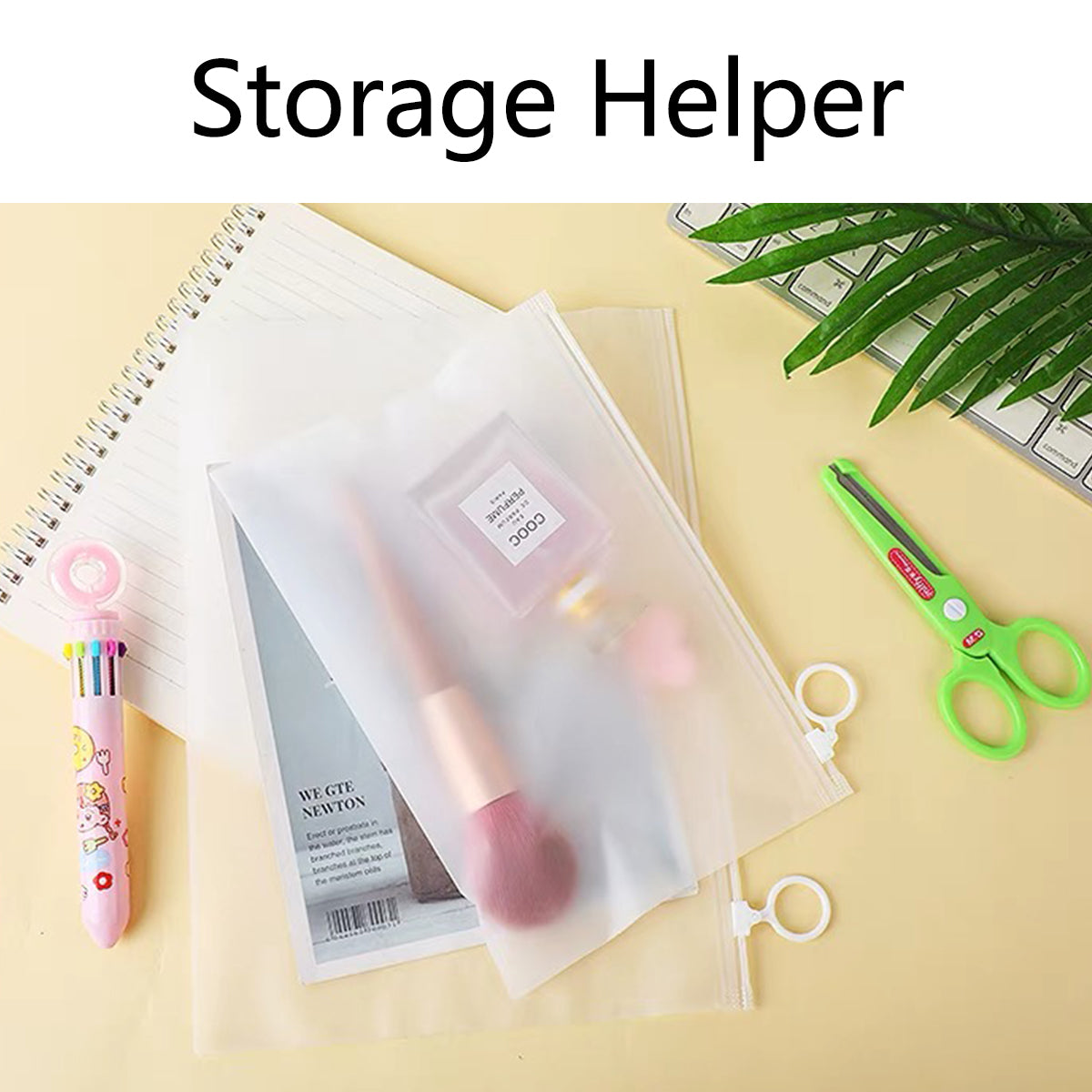 50PCS Zipper Storage Bags Waterproof Dustproof Clothes Organizer