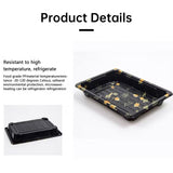 Disposable Transparent Plastic Sushi Salmon Packaging Box Food Grade 50PCS