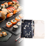 Disposable Transparent Plastic Sushi Salmon Packaging Box Food Grade 50PCS
