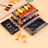 Disposable Transparent Plastic Sushi Salmon Packaging Box Food Grade 50PCS