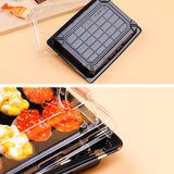 Disposable Transparent Plastic Sushi Salmon Packaging Box Food Grade 50PCS