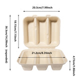 50PCS Disposable Eco-Friendly Takeout Containers for Restaurant Use