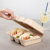 50PCS Disposable Eco-Friendly Takeout Containers for Restaurant Use