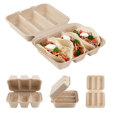 50PCS Disposable Eco-Friendly Takeout Containers for Restaurant Use