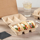 50PCS Disposable Eco-Friendly Takeout Containers for Restaurant Use