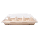Taco Plate Food-Grade Tray 22.5cm with Clear Lid 50 Pieces