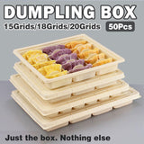 Takeaway Containers Food-Grade Plastic 15-Grid 50 Pieces with Lids