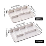 Disposable Compartment Lunch Box Biodegradable 800ml 1200ml