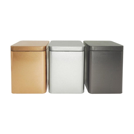 Tea Tin Can Airtight Iron Frosted Finish 11cm 10 Pieces for Storage