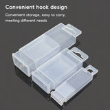 20PCS Mini Transparent Telescopic Storage Boxes Clear Plastic Organizer