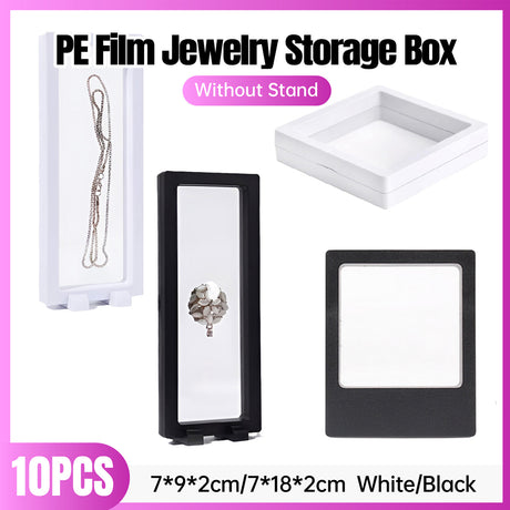 Display Box Plastic Jewelry Storage 10pcs