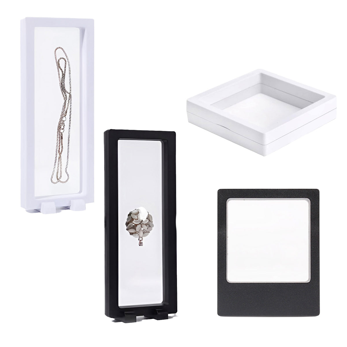 Display Box Plastic Jewelry Storage 10pcs