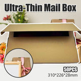 50pcs Kraft Paper Brown Corrugated Shipping Box Mailer