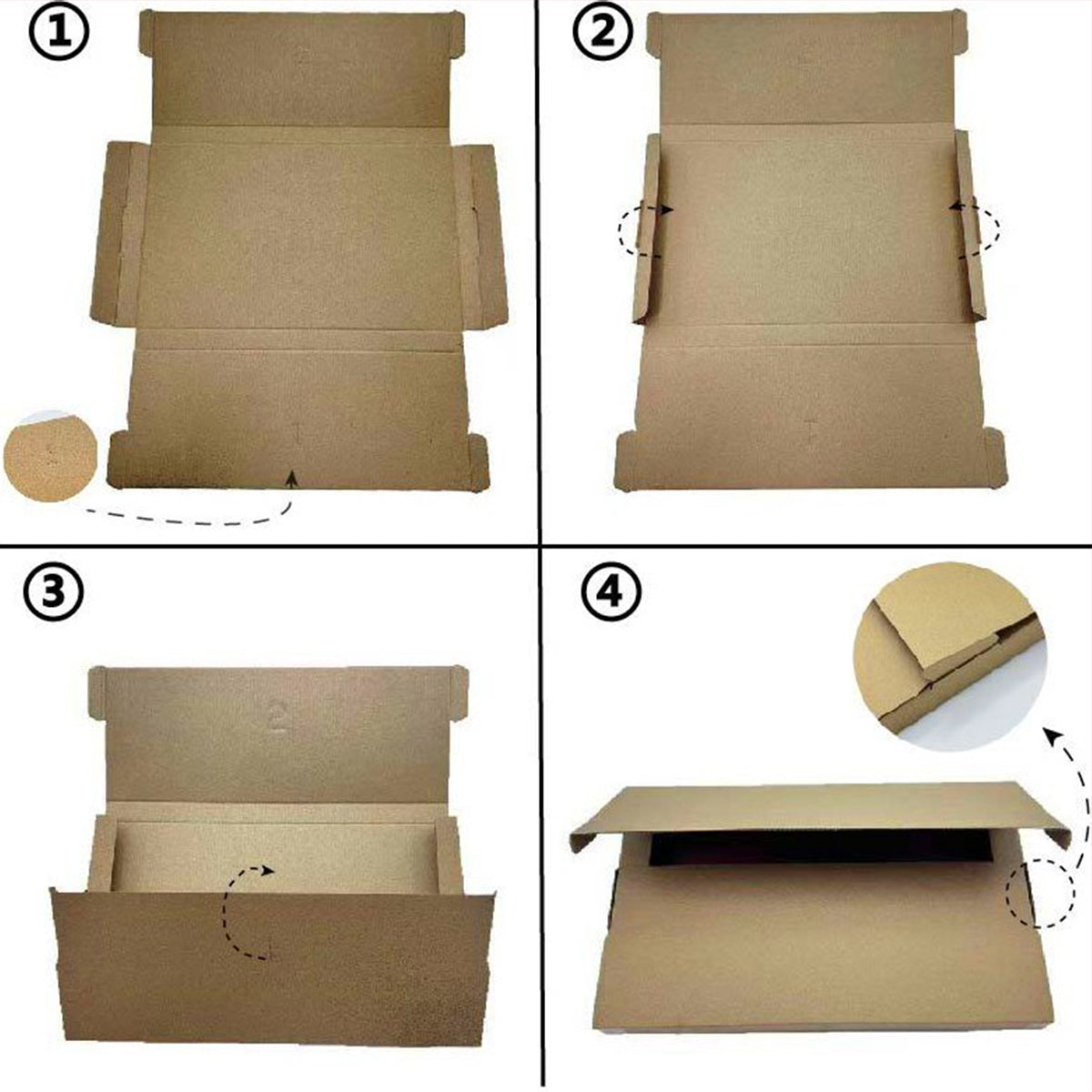 50pcs Kraft Paper Brown Corrugated Shipping Box Mailer