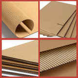 50PCS Kraft Paper Shipping Boxes Drop-Resistant for Ecommerce