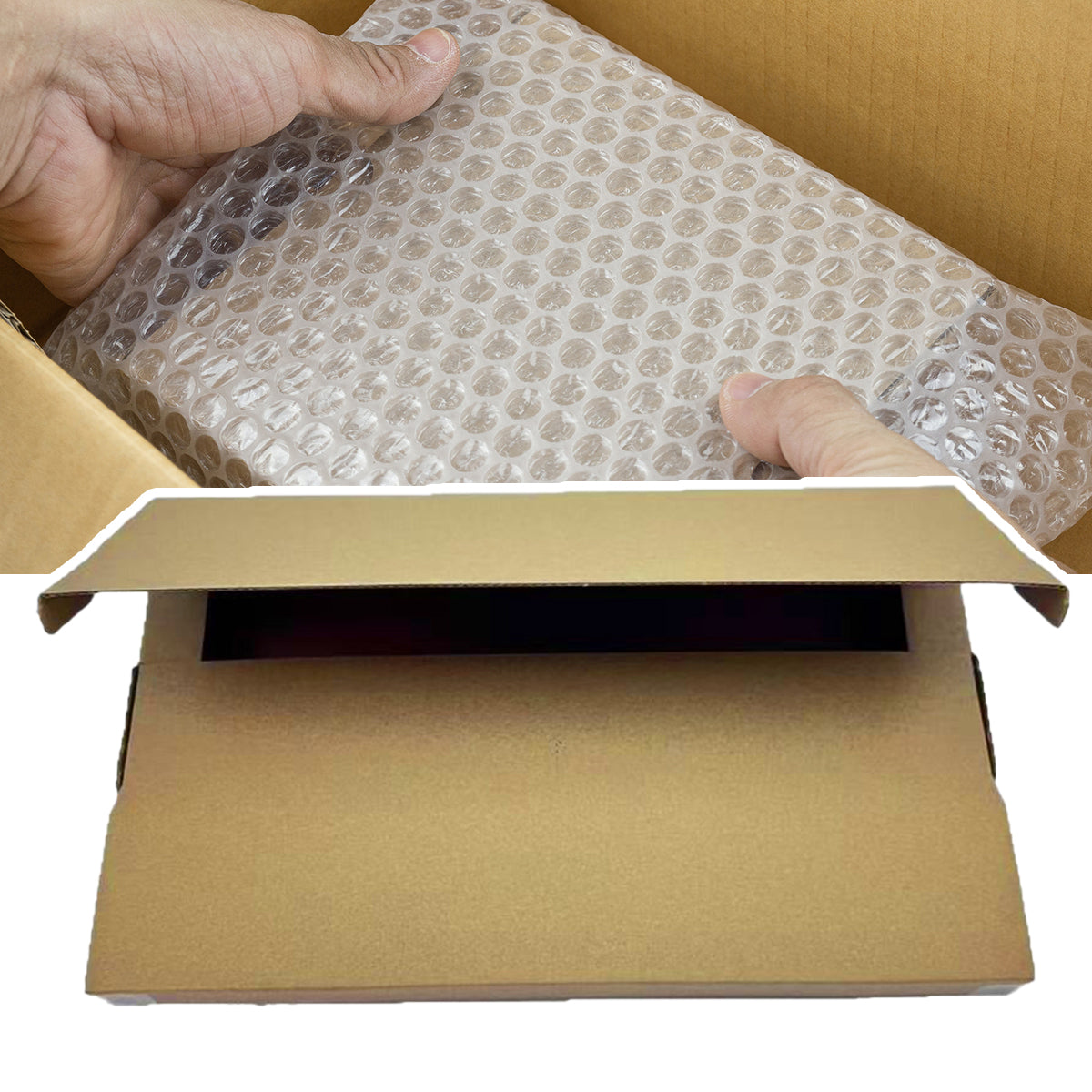50PCS Kraft Paper Shipping Boxes Drop-Resistant for Ecommerce