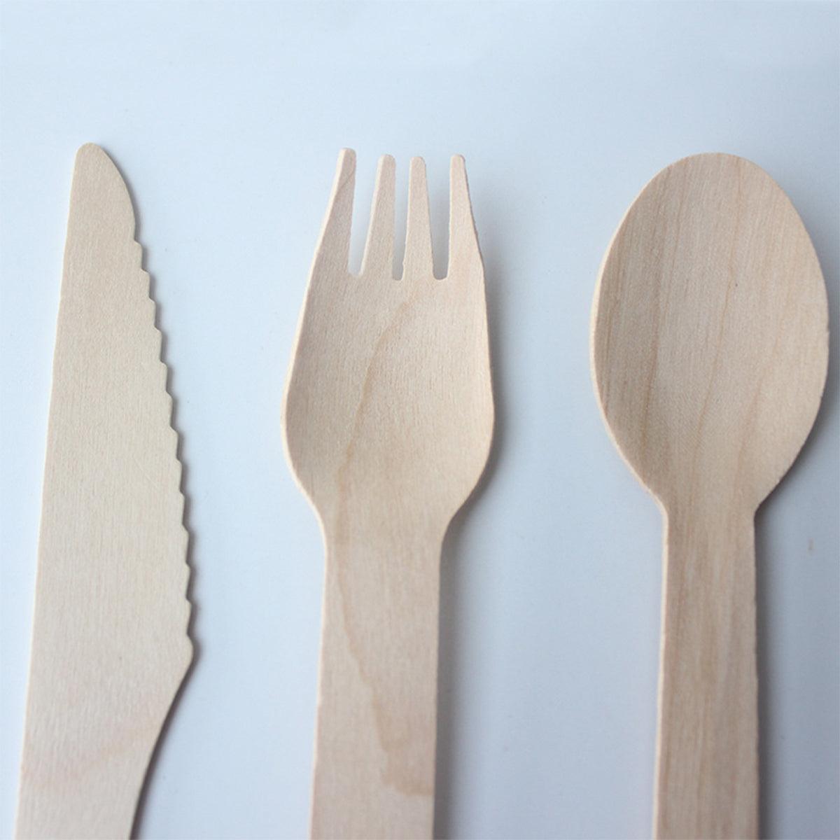 Upgrade your tableware with this 100-piece biodegradable wooden set. Perfect for parties, picnics, or everyday use. Sturdy, eco-friendly, and disposable – order yours today!