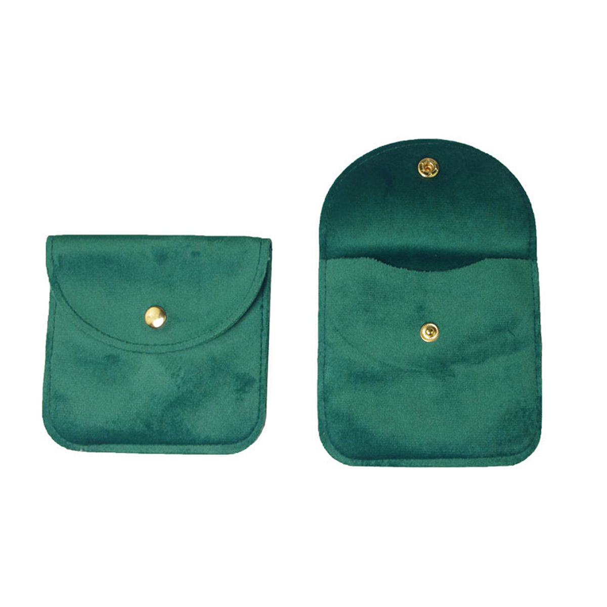 Snap Button Jewelry Pouch 10pcs Velvet Storage Bags