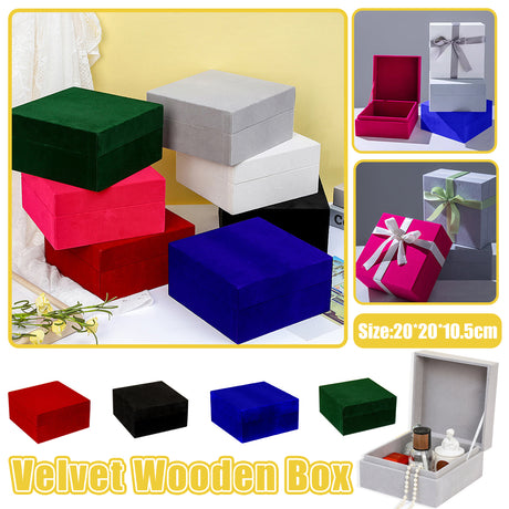 Velvet Wooden Gift Box Luxurious Multi-Colour 1PC