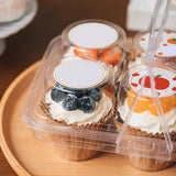 Clear Pastry Cake Box with Handle Food Grade Dessert Takeaway Packaging