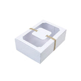 24PCS Kraft Candy Boxes with Clear Window Durable Gift Packaging