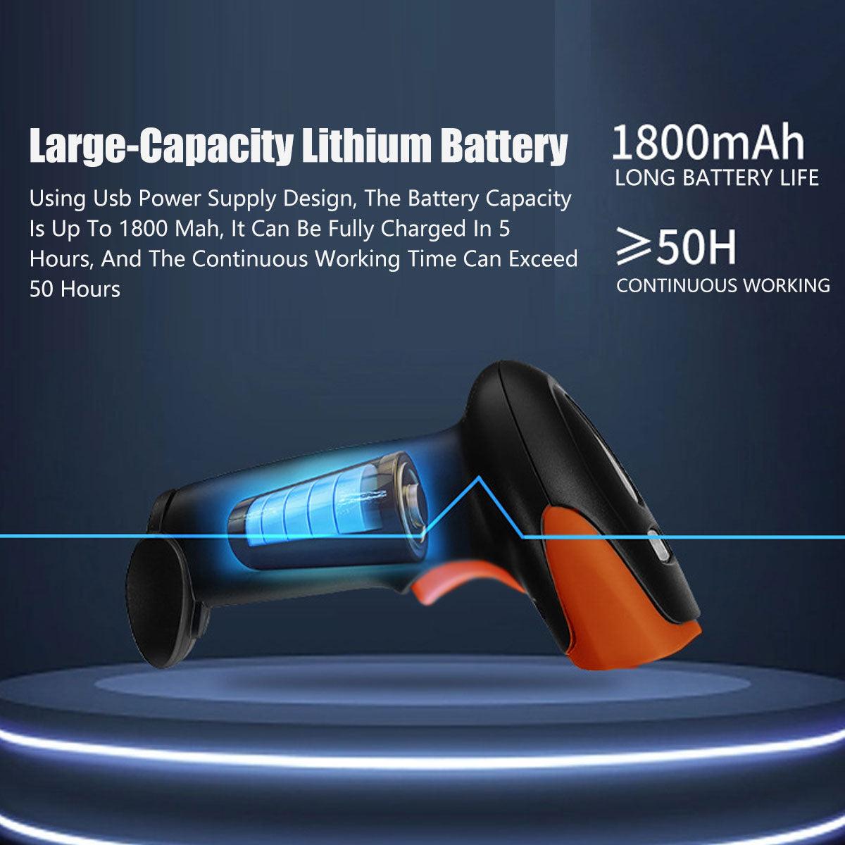 Wireless Barcode Scanner – Fast, Durable & 50-Hour Battery Life