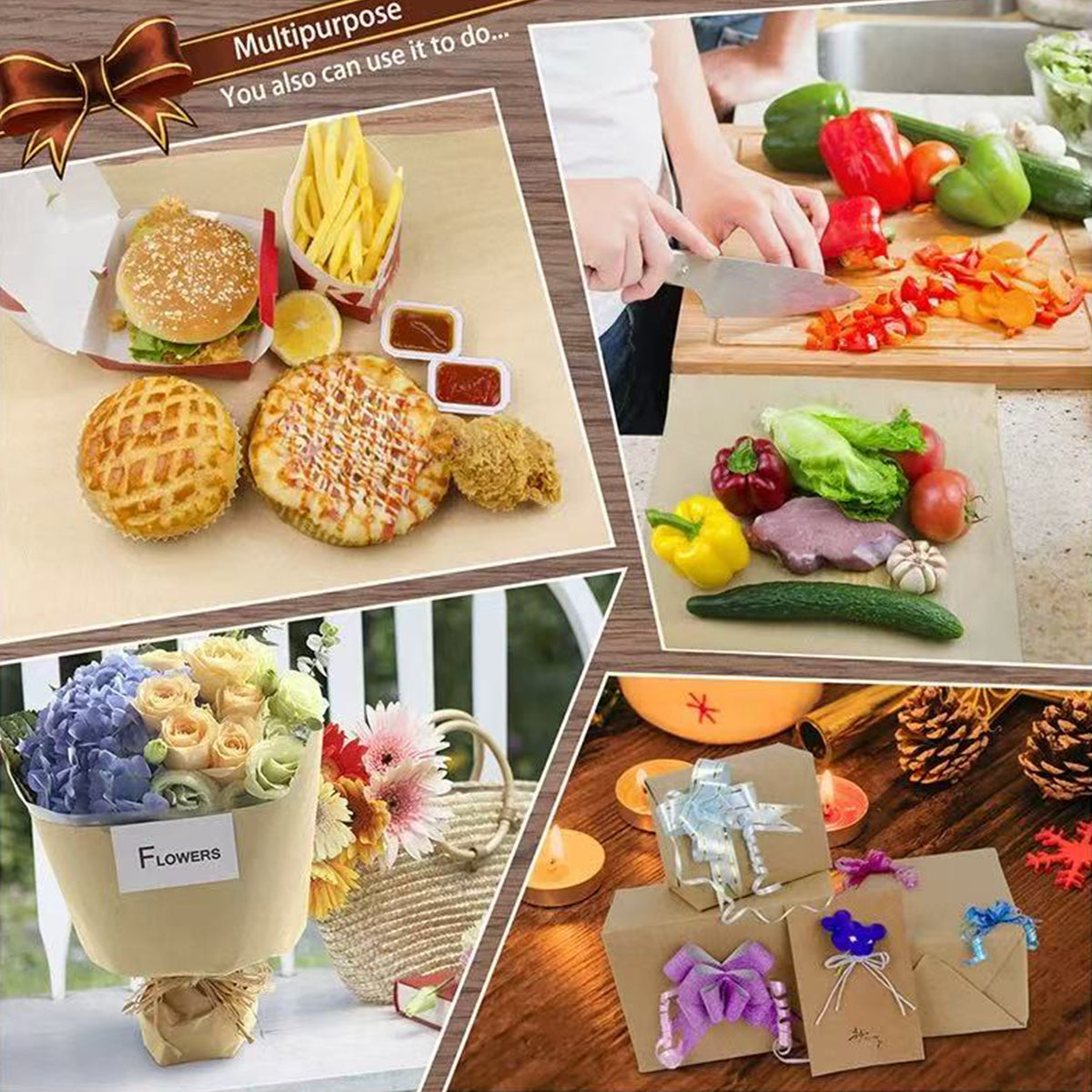 Food Grade Meat Wrapping Paper Heat Resistant Oil Proof Durable