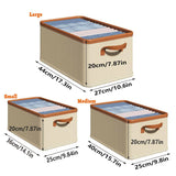 3pcs Folding Storage Boxes Clothes Organizer for Closet