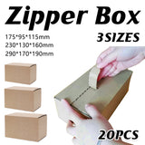 20 PCS Zipper Carton Box Extra Hard Thickened Quick Packaging Durable Sturdy