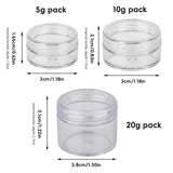 50PCS Clear Cosmetic Cream Jars 5g 10g 20g Refillable Containers