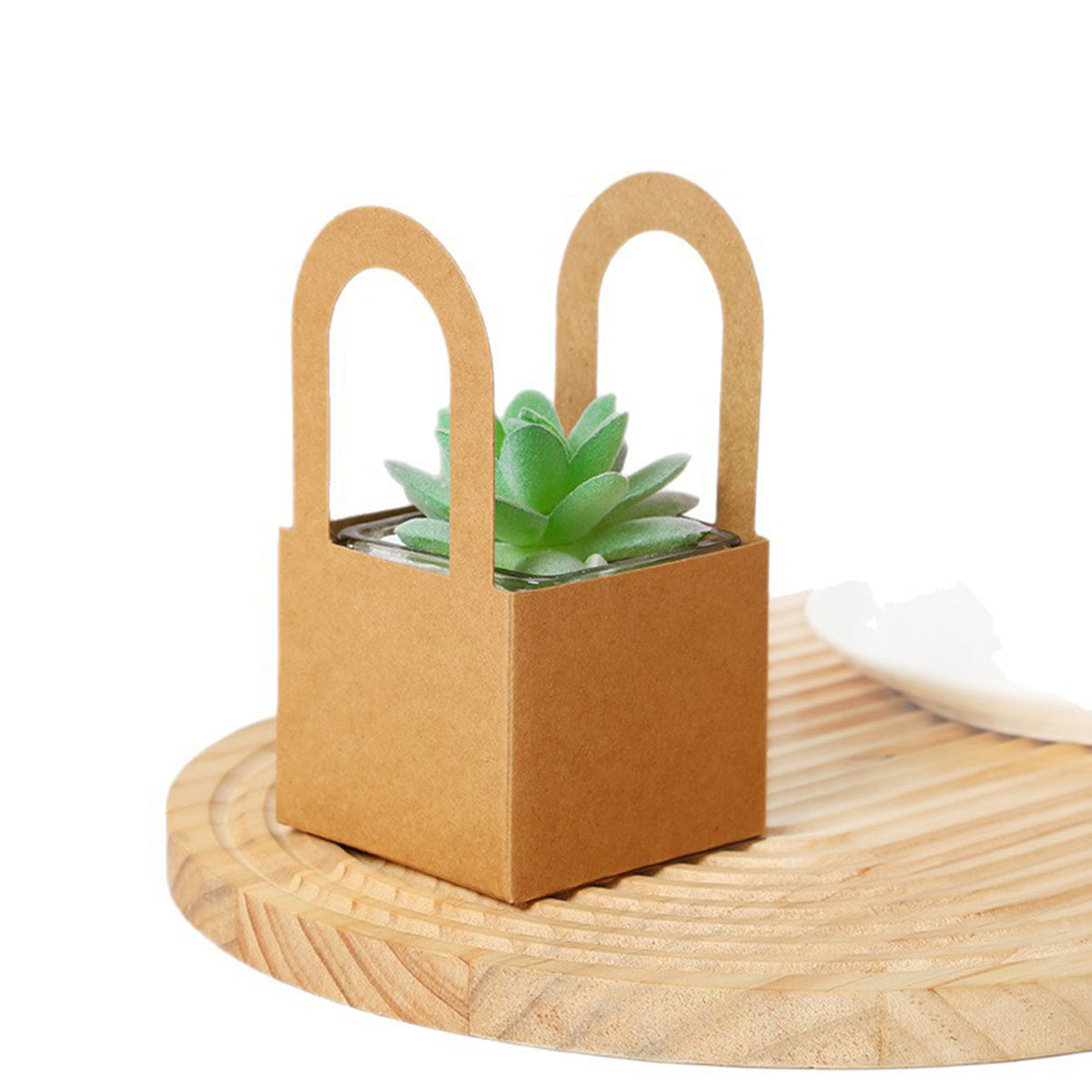 50PCS Kraft Paper Gift Bags with Handles Eco Friendly Packaging