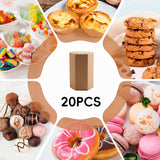 20PCS Hexagonal Kraft Paper Gift Boxes for Party Wedding Candy Craft