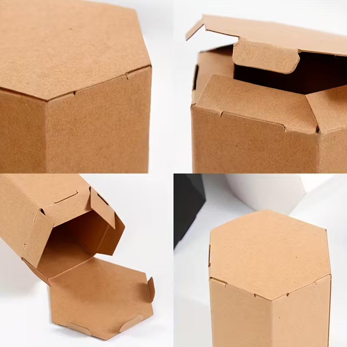 20PCS Hexagonal Kraft Paper Gift Boxes for Party Wedding Candy Craft